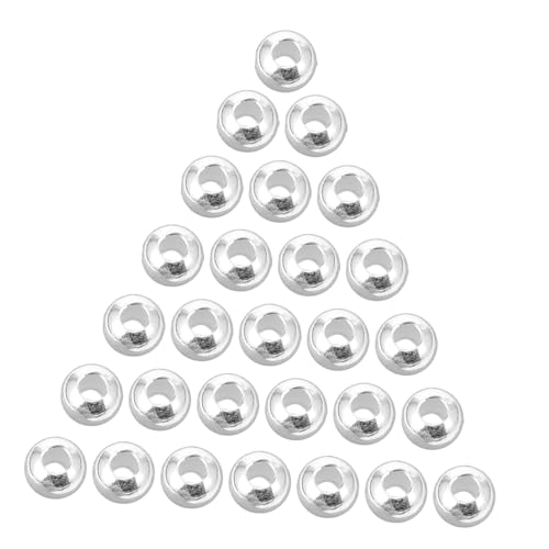 Hohopeti 40 Stück Silberperlen Rund DIY Schmuck Spacer Beads für Armbänder Halsketten Bastelperlen Schmuckzubehör zum Auffädeln und Handwerken Hohopeti 40 Stück Silberperlen Rund DIY Schmuck Spacer Beads für Armbänder Halsketten Bastelperlen Schmuckzubehör zum Auffädeln und Handwerken von Hohopeti