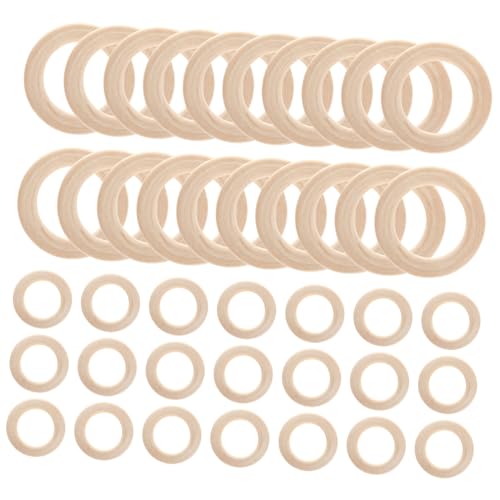 Hohopeti 40 Stück Teiliges Holzring Basteln und Macramee Ringe Fein Geschliffene Naturbelassene Holzringe für DIY Schmuck Anhänger Ohrringe und Kreative Handwerksprojekte Hohopeti 40 Stück Teiliges Holzring Basteln und Macramee Ringe Fein Geschliffene Naturbelassene Holzringe für DIY Schmuck Anhänger Ohrringe und Kreative Handwerksprojekte von Hohopeti