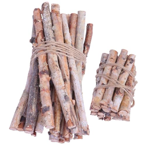 Hohopeti 40 Stück Teiliges Natürliche Birkenzweige Bastelholzstäbe für DIY Dekoration Rustikale Äste und Zweige für Kamin und Tischarrangements Natürliche Holzstäbe für Handwerk und von Hohopeti
