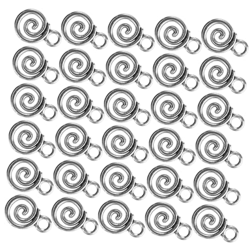 Hohopeti 40 Stück Teiliges Schmuck Anhänger Silber Antik Spirale Design Metall DIY Charm Anhänger für Halsketten Armbänder Langlebige Schmuckherstellung Zubehör mit Eleganter Wirbel Optik von Hohopeti