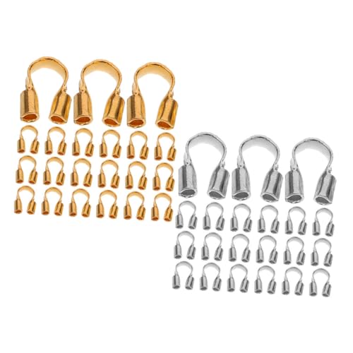 Hohopeti 400 Stück U förmige Drahtschutzbügel aus Kupfer Langlebige Schmuckverbinder für Halsketten Armbänder Ohrringe Fadenschutz für DIY Schmuckherstellung Gold und Silber Hohopeti 400 Stück U förmige Drahtschutzbügel aus Kupfer Langlebige Schmuckverbinder für Halsketten Armbänder Ohrringe Fadenschutz für DIY Schmuckherstellung Gold und Silber von Hohopeti