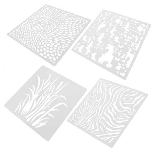 Hohopeti 4Stücke Malschablonen Wiederverwendbare DIY Schablonen für Wandgestaltung Bastelideen mit Verschiedenen Mustern für Scrapbooking und Dekoration Hohopeti 4Stücke Malschablonen Wiederverwendbare DIY Schablonen für Wandgestaltung Bastelideen mit Verschiedenen Mustern für Scrapbooking und Dekoration von Hohopeti