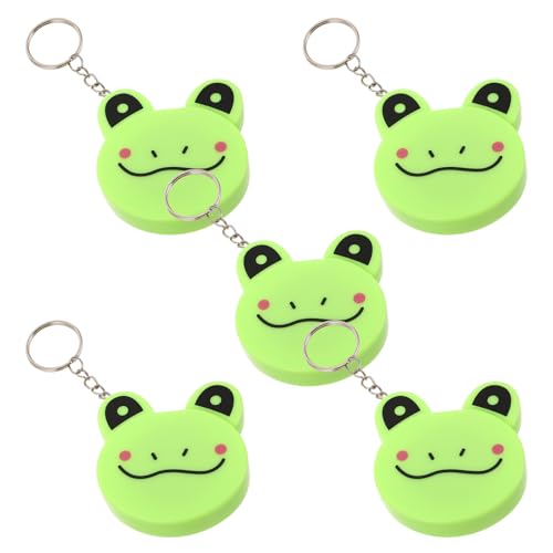 Hohopeti 5 Stück Cartoon Frosch Maßband mit Schlüsselring Weiches Beidseitig Bedrucktes Selbstaufziehendes Maßband für Nähen Stricken und DIY Handwerk Hohopeti 5 Stück Cartoon Frosch Maßband mit Schlüsselring Weiches Beidseitig Bedrucktes Selbstaufziehendes Maßband für Nähen Stricken und DIY Handwerk von Hohopeti