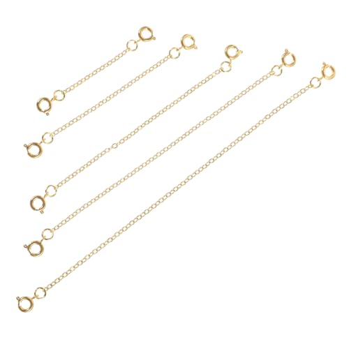 Hohopeti 5 Stück Kupfer Kettenverlängerung Teiliges DIY Schmuckverlängerung für Halsketten und Armbänder Einfache Montage Vielseitige Längen für Schmuckherstellung und Reparatur Goldfarben Hohopeti 5 Stück Kupfer Kettenverlängerung Teiliges DIY Schmuckverlängerung für Halsketten und Armbänder Einfache Montage Vielseitige Längen für Schmuckherstellung und Reparatur Goldfarben von Hohopeti