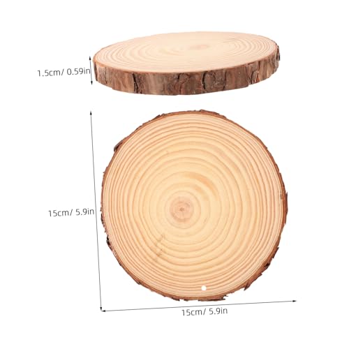 Hohopeti 5 Stück Runde Holzscheiben Naturbelassene Kiefern Holzscheiben mit Rinde Unbehandelt für DIY Bastelprojekte Kreative Holzdekoration Rustikale Untersetzer und Foto Requisiten Hohopeti 5 Stück Runde Holzscheiben Naturbelassene Kiefern Holzscheiben mit Rinde Unbehandelt für DIY Bastelprojekte Kreative Holzdekoration Rustikale Untersetzer und Foto Requisiten von Hohopeti