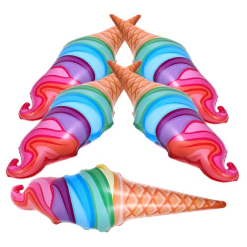 Hohopeti 5 Stück Teiliges Aufblasbares Große PVC Eisballons als Lustige Sommerparty Dekoration Wiederverwendbares Party deko Kindergeburtstage und Themenfeiern von Hohopeti