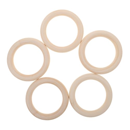 Hohopeti 5 Stück Teiliges Holzringe für DIY Basteln Naturbelassene Flache Holzscheiben Robuste Unvollendete Holzringe für Schmuckherstellung Anhängerverbinder und Makramee Projekte Hohopeti 5 Stück Teiliges Holzringe für DIY Basteln Naturbelassene Flache Holzscheiben Robuste Unvollendete Holzringe für Schmuckherstellung Anhängerverbinder und Makramee Projekte von Hohopeti