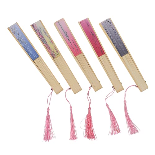 Hohopeti 5stücke Japanischer Fächer Mit Blumenmuster Klappfächer Handfächer Retro-fächer Geeignet Für Sommer Strand Und Partys Hohopeti 5stücke Japanischer Fächer Mit Blumenmuster Klappfächer Handfächer Retro-fächer Geeignet Für Sommer Strand Und Partys von Hohopeti