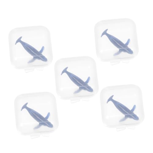 Hohopeti 5 Stück Teiliges Mini Wal Modelle aus Silikon Realistische DIY Epoxidharz Füllmaterial Dekoration Kreative Meerestiere für Bastelarbeiten Kinderfreundlich und Langlebig von Hohopeti