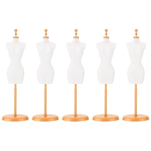 Hohopeti 5 Stück Teiliges Mini puppenständer Weiß Gold Lebensnaher Puppen kleiderständer mit Stabilem Mannequin Halter für Puppenkleidung und Kreative Kinderbeschäftigung Hohopeti 5 Stück Teiliges Mini puppenständer Weiß Gold Lebensnaher Puppen kleiderständer mit Stabilem Mannequin Halter für Puppenkleidung und Kreative Kinderbeschäftigung von Hohopeti
