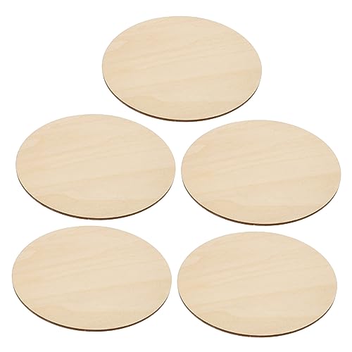 Hohopeti 5 Stück Teiliges Runde Naturbelassene Holzscheiben Unbehandelte Holzplatten für DIY Bastelprojekte Gravuren und Wanddekoration Hohopeti 5 Stück Teiliges Runde Naturbelassene Holzscheiben Unbehandelte Holzplatten für DIY Bastelprojekte Gravuren und Wanddekoration von Hohopeti