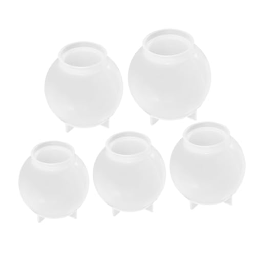 Hohopeti 5 Stück Teiliges Silikonform Kugel Runde Gießform für Epoxidharz Kristallkugel Flexible DIY Resin Mold für Kreative Bastelprojekte und Handwerk von Hohopeti