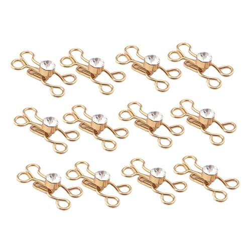 Hohopeti 50 Paare Metallhaken für Kragen Nähen Verdeckte Kragenverschluss Schnallen Goldfarben Robuste Nähzubehör für Kleidung Korsett Rock Kleid Reparatur Hohopeti 50 Paare Metallhaken für Kragen Nähen Verdeckte Kragenverschluss Schnallen Goldfarben Robuste Nähzubehör für Kleidung Korsett Rock Kleid Reparatur von Hohopeti