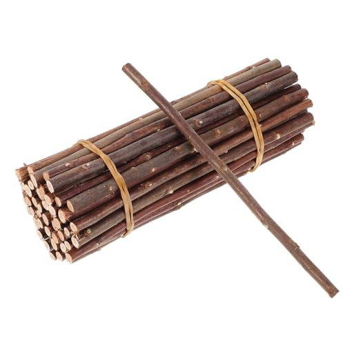 Hohopeti 50 Stück DIY Holzstäbchen Naturholz Zweige Robust Vielseitig für Basteln Modellbau Kreative Heimdeko Handwerksprojekte von Hohopeti
