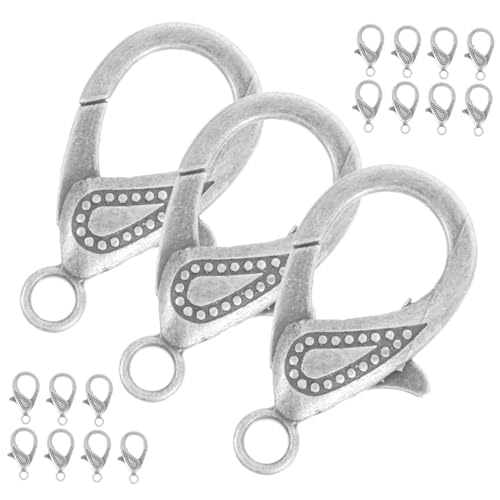 Hohopeti 50 Stück DIY Schmuckverschlüsse Lobster Karabiner aus Langlebiger Stabile Halsketten Armbandverbinder Vielseitiges Zubehör für Schmuckherstellung von Hohopeti