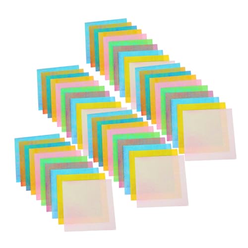 Hohopeti 50 Stück Glänzendes Origami Papier Buntes Faltpapier für DIY Bastelprojekte Scherenschnitte und Dekoration Farben von Hohopeti