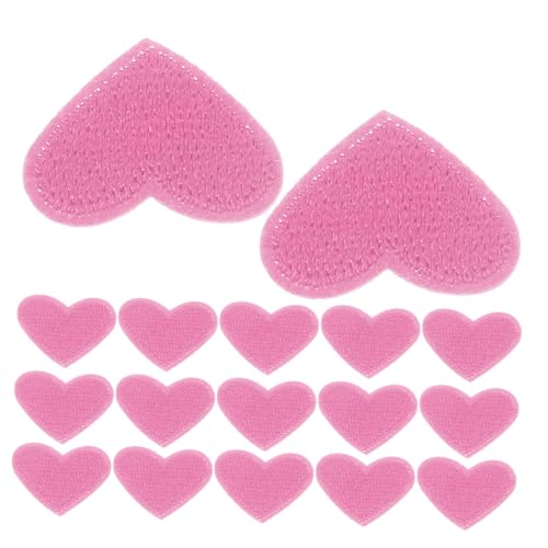 Hohopeti 50 Stück Herzförmige Stickereien Bügel Nähbare Applikationen für Kleidung Rucksäcke Schuhe Taschen DIY Patch Reparatur Zubehör von Hohopeti