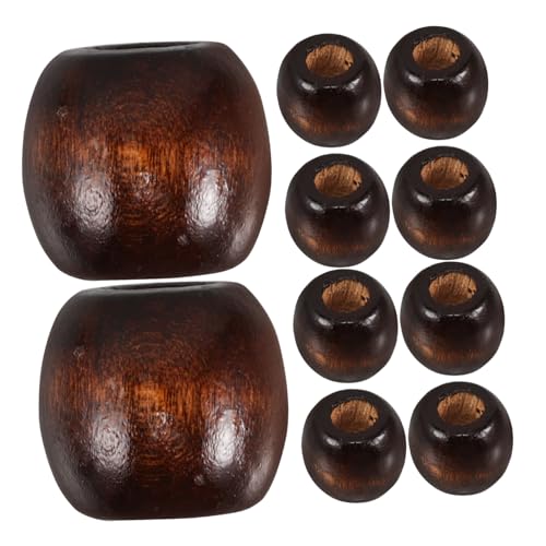 Hohopeti 50 Stück Holzperlen Rechen Form Rondelle Spacer Perlen für DIY Schmuckherstellung Armbänder Halsketten Bastelperlen Naturholz Bulk von Hohopeti