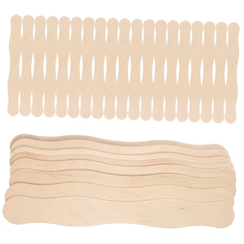 Hohopeti 50 Stück Holzstiele für Diy Eiscreme Sichere und Natürliche Bastelsticks für Vielseitige Anwendung Desserts und Handwerksprojekten von Hohopeti