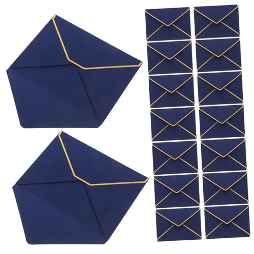 Hohopeti 50 Stück Klappe Umschläge mit Goldrand Dicke Luxus-einladungskartenumschläge für Hochzeit Shower Abschlussfeier Stilvolle Blaue Briefumschläge Hohopeti 50 Stück Klappe Umschläge mit Goldrand Dicke Luxus-einladungskartenumschläge für Hochzeit Shower Abschlussfeier Stilvolle Blaue Briefumschläge von Hohopeti