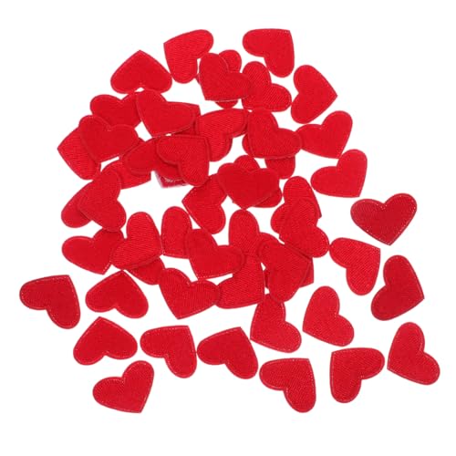 Hohopeti 50 Stück Rote Herz Aufnäher Bestickte Bügel Nähapplikationen Herzform Patches Für Kleidung Rucksäcke Jacken Schuhe DIY Reparatur Und Dekoration von Hohopeti