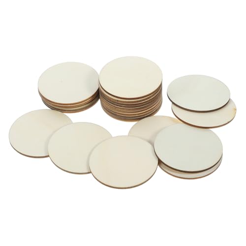 Hohopeti 50 Stück Rundholzscheiben Naturholzscheiben für DIY Basteln Handbemalung Hochzeit Weihnachtsdeko Party Ornamente Holzscheiben Rund für Heimdekoration von Hohopeti