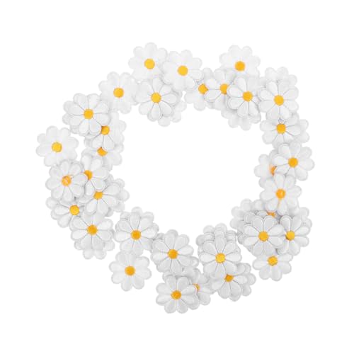Hohopeti 50 Stück Teiliges Bestickte Blumen Patches Kleine Blüten Applikationen zum Aufnähen für Jeans Jacken Hüte DIY Kleidung Reparatur und Dekoration von Hohopeti
