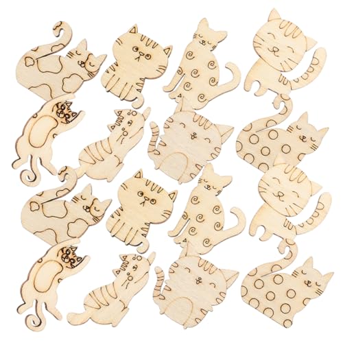 Hohopeti 50 Stück Teiliges Unlackierte Holz Katzenscheiben Robuste DIY Holzfiguren in Katzenform Kindgerechte Bemalbare Holzspäne für Basteln und Kreative Handarbeiten Hohopeti 50 Stück Teiliges Unlackierte Holz Katzenscheiben Robuste DIY Holzfiguren in Katzenform Kindgerechte Bemalbare Holzspäne für Basteln und Kreative Handarbeiten von Hohopeti