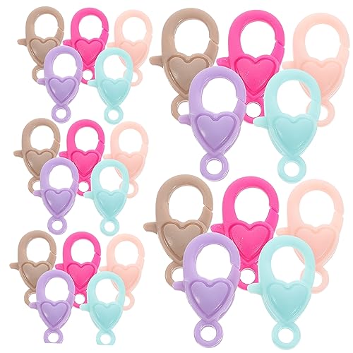 Hohopeti Karabinerverschlüsse Schmuckverschlüsse-set 50-teilig Herzförmige Karabinerschnalle Zur Schmuckherstellung Hohopeti Karabinerverschlüsse Schmuckverschlüsse-set 50-teilig Herzförmige Karabinerschnalle Zur Schmuckherstellung von Hohopeti