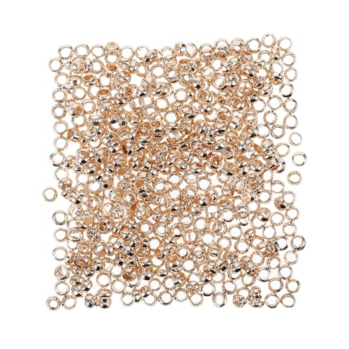 Hohopeti 500 Stück Roségold Beschichtete Kupfer Spacer Perlen für Armband Schmuckherstellung DIY Zwischenperlen für Halsketten und Bastelarbeiten von Hohopeti
