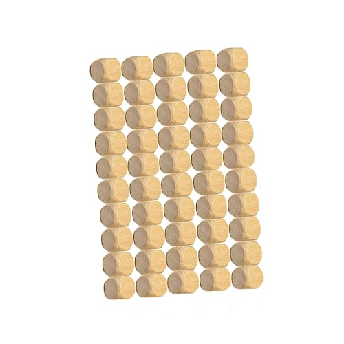 Hohopeti 50Stück Hölzerne Leere Set Blanko Holzblöcke für DIY Handwerk Puzzle Spiele und Bastelprojekte Unbemalt und Vielseitig Einsetzbar von Hohopeti