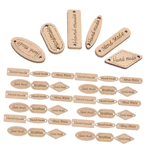 Hohopeti 50Stücke Holzknöpfe für DIY Projekte Handgefertigte Vintage Nähknöpfe Vielseitig Einsetzbar für Kleidung Handwerk und Dekoration Elegantes Design Verschiedenen von Hohopeti