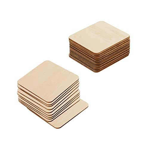 Hohopeti 50Stücke Holzscheiben Quadratisch für DIY Dekorationen Unbeschichtete Holzplatten zum Basteln Holzschmuck für Innendekoration Verzierungen für Wände und Fenster Hohopeti 50Stücke Holzscheiben Quadratisch für DIY Dekorationen Unbeschichtete Holzplatten zum Basteln Holzschmuck für Innendekoration Verzierungen für Wände und Fenster von Hohopeti