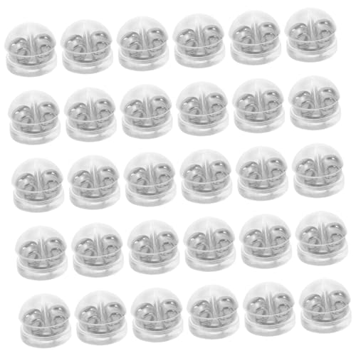 Hohopeti 50Stücke Ohrstecker Verschlüsse Antiallergische Ohrschmuck Stoppper für DIY Schmuck Flexibel und Hautfreundlich für Ohrstecker und Ohrringe von Hohopeti