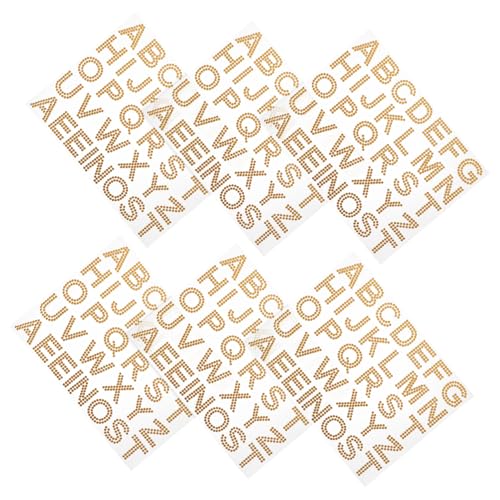 Hohopeti 6 Blätter Acryl Strasssteine Aufkleber DIY Bling Sticker zum Schneiden für Handy Kleidung Taschen Geschenke Vielseitige Dekorative Buchstaben Aufkleber von Hohopeti