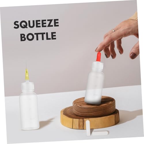 Hohopeti 6 Sätze Nadelflasche Präzisions applikatorflasche mit Feiner Spitze Auslaufsichere Quetschflasche für Klebstoff Siegelmittel Farbe Vielseitig für DIY und Handwerk von Hohopeti