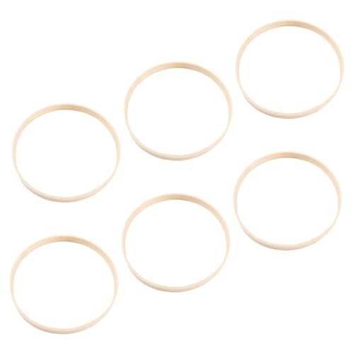 Hohopeti 6 Stück Bambus Blumenringe Stabile Holzringe für DIY Makramee und Hochzeitskranz Leichte Bastelringe für Wanddeko und Besondere Anlässe von Hohopeti
