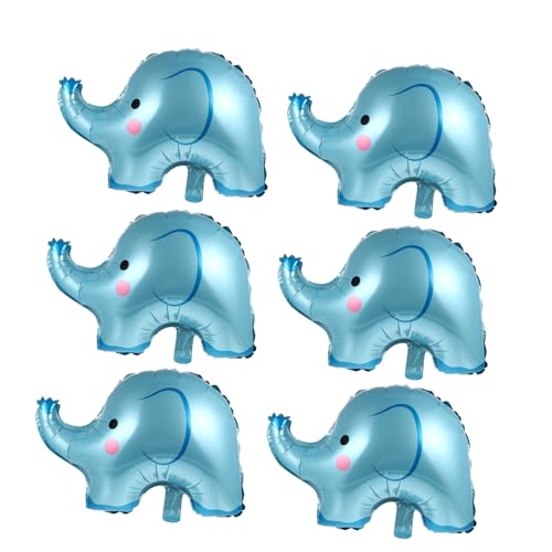 Hohopeti 6 Stück Teiliges Blaues Elefant Langlebige Aluminiumfolie Luftdicht für Geburtstag Shower Partydeko Einfache Handhabung Vielseitig für Kinderpartys Geeignet von Hohopeti