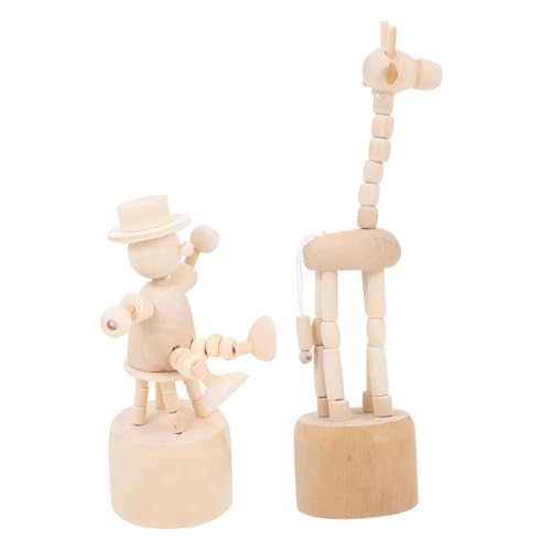 Hohopeti 6 Stück Teiliges DIY Holz Bastelset für Kreative Holzfiguren Giraffe und Holzornamente für Bastelprojekte und Geburtstagsgeschenke von Hohopeti