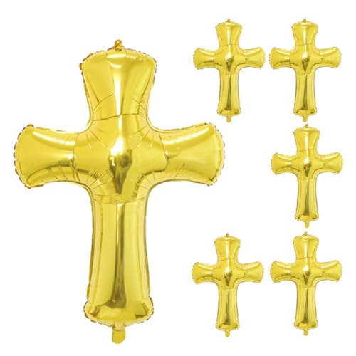 Hohopeti 6 Stück Teiliges Kreuz-folienballon Aluminium Langlebig und Auslaufsicher Niedliche Partydekoration für Jungen und Mädchen Einfach Aufzublasen für Babyparty und Festtagsdeko Hohopeti 6 Stück Teiliges Kreuz-folienballon Aluminium Langlebig und Auslaufsicher Niedliche Partydekoration für Jungen und Mädchen Einfach Aufzublasen für Babyparty und Festtagsdeko von Hohopeti