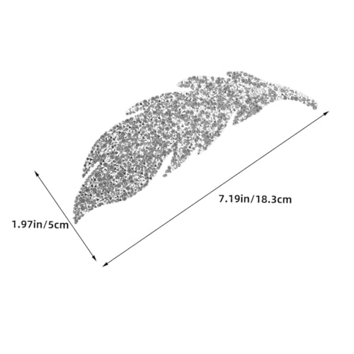 Hohopeti 6 Stück Teiliges Leaf Shaped Rhinestone Applique mit Hitzebeständigem Kleber Funkelnde Bling Dekoration für DIY Kleidung Taschen Hüte und Accessoires für Hochzeiten und Festliche von Hohopeti