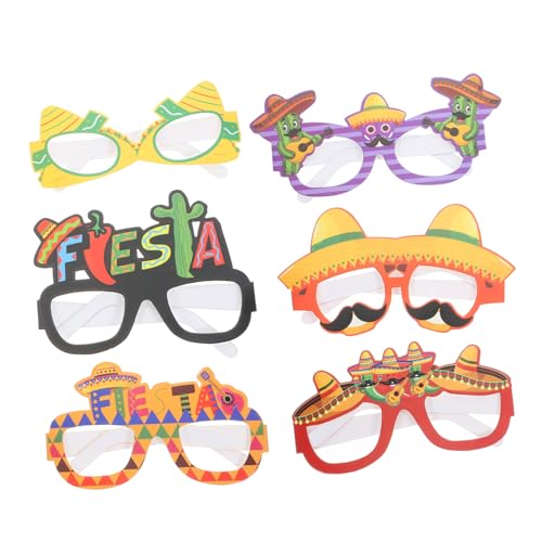 Hohopeti 6 Stück Teiliges Mexikanische Partybrillen aus Leichtem Papier Bunte Fiesta Foto Requisiten Komfortable Karneval Sonnenbrillen für Kostüm und Partydekoration Hohopeti 6 Stück Teiliges Mexikanische Partybrillen aus Leichtem Papier Bunte Fiesta Foto Requisiten Komfortable Karneval Sonnenbrillen für Kostüm und Partydekoration von Hohopeti
