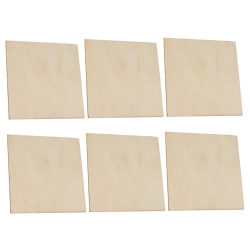 Hohopeti 6 Stück Teiliges Quadratische Naturbelassene Holzplatten Glatt zum Bemalen Basteln DIY Dekoration Hochzeit Geschenkanhänger Holzrohlinge zum Beschriften und Verzieren Hohopeti 6 Stück Teiliges Quadratische Naturbelassene Holzplatten Glatt zum Bemalen Basteln DIY Dekoration Hochzeit Geschenkanhänger Holzrohlinge zum Beschriften und Verzieren von Hohopeti