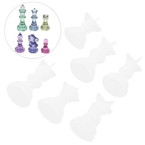 Hohopeti 6 Stück Teiliges Silikonform DIY Kerzen und Kreative Handwerkskunst Schachfiguren Gießform Langlebig und Sicher für Individuelle Duftkerzen und Bastelprojekte Hohopeti 6 Stück Teiliges Silikonform DIY Kerzen und Kreative Handwerkskunst Schachfiguren Gießform Langlebig und Sicher für Individuelle Duftkerzen und Bastelprojekte von Hohopeti