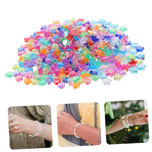 Hohopeti 600 Stück Acryl Perlen für Schmuckherstellung Bunte Kleine Beads mit Stern Herzform zum Auffädeln von Armbändern Halsketten und DIY Bastelprojekten Hohopeti 600 Stück Acryl Perlen für Schmuckherstellung Bunte Kleine Beads mit Stern Herzform zum Auffädeln von Armbändern Halsketten und DIY Bastelprojekten von Hohopeti
