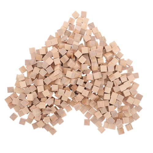 Hohopeti 600 Stück Holzwürfel Unbehandelte Quadratische Holzklötze aus Massivem Kiefernholz für DIY Basteln Stapelspielzeug Malen Puzzles und Kreative Lernprojekte von Hohopeti