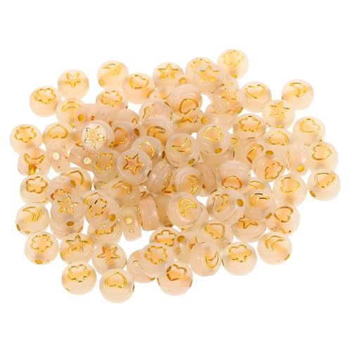 Hohopeti 600 Stück Leuchtende Acrylperlen Flach Stern Mond Herz Blume Spacer Beads Glow in The Dark für DIY Schmuckherstellung Armband Halskette Bastelzubehör Hohopeti 600 Stück Leuchtende Acrylperlen Flach Stern Mond Herz Blume Spacer Beads Glow in The Dark für DIY Schmuckherstellung Armband Halskette Bastelzubehör von Hohopeti