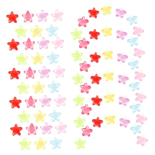 Hohopeti 600 Stück Teiliges Acrylstern perlen Transparente Matte Spacer perlen in Pastellfarben für DIY Schmuckherstellung Geeignet für Armbänder Halsketten Ohrringe von Hohopeti
