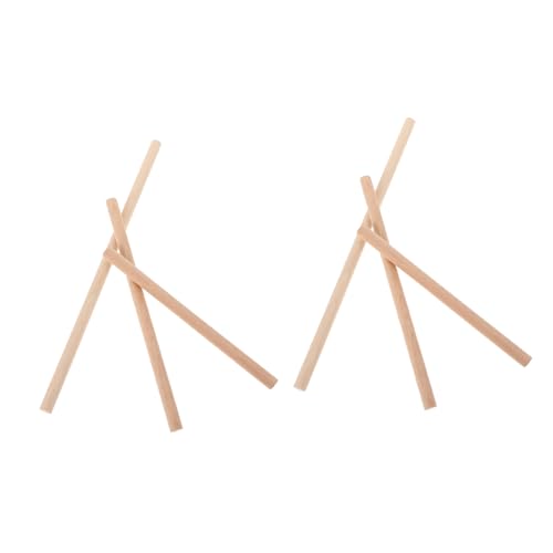 Hohopeti 6Stücke Tapisserie Holzstäbe Teiliges Hochwertigem Buchenholz Runde Weberei für DIY Handwerksprojekte für Wandteppiche und Bastelarbeiten von Hohopeti