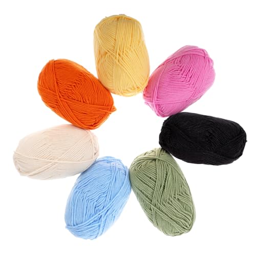 Hohopeti 7 Stück Teiliges Bunte Baumwollgarn Vierfach Gesponnen Weich und Langlebig Geeignet für Stricken Häkeln und Handarbeiten Vielseitig für Pullover Schals Mützen Hohopeti 7 Stück Teiliges Bunte Baumwollgarn Vierfach Gesponnen Weich und Langlebig Geeignet für Stricken Häkeln und Handarbeiten Vielseitig für Pullover Schals Mützen von Hohopeti